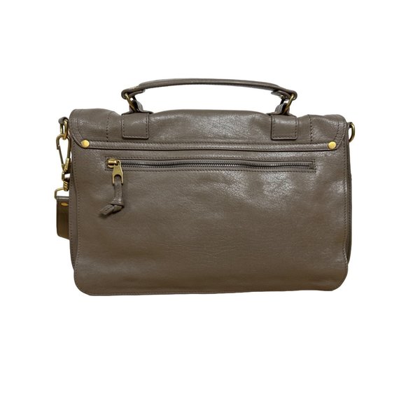 Proenza Schouler PSI Gray Leather Satchel Medium Bag - Picture 2 of 16
